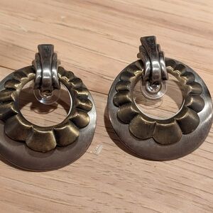 Source Unknown Gold and Silver Earrings